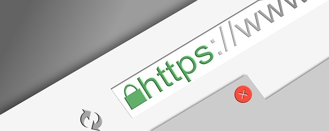 URL in address bar with secure https