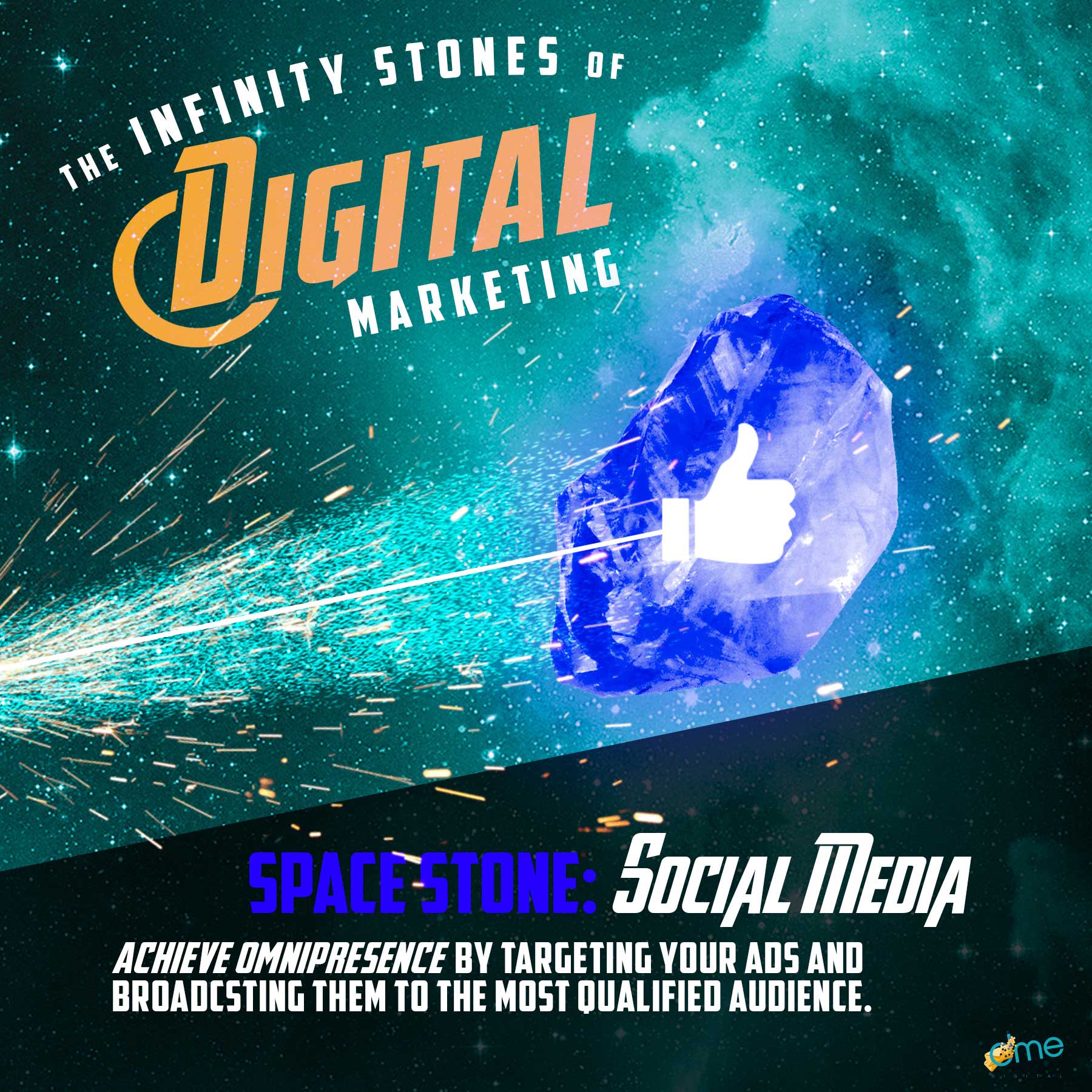 The space stone of digital marketing is social media.