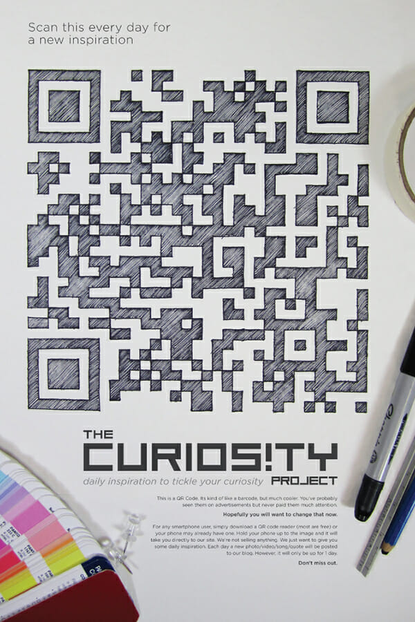 QR Code art made for the curiosity project.