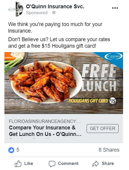 Facebook ad offer 2