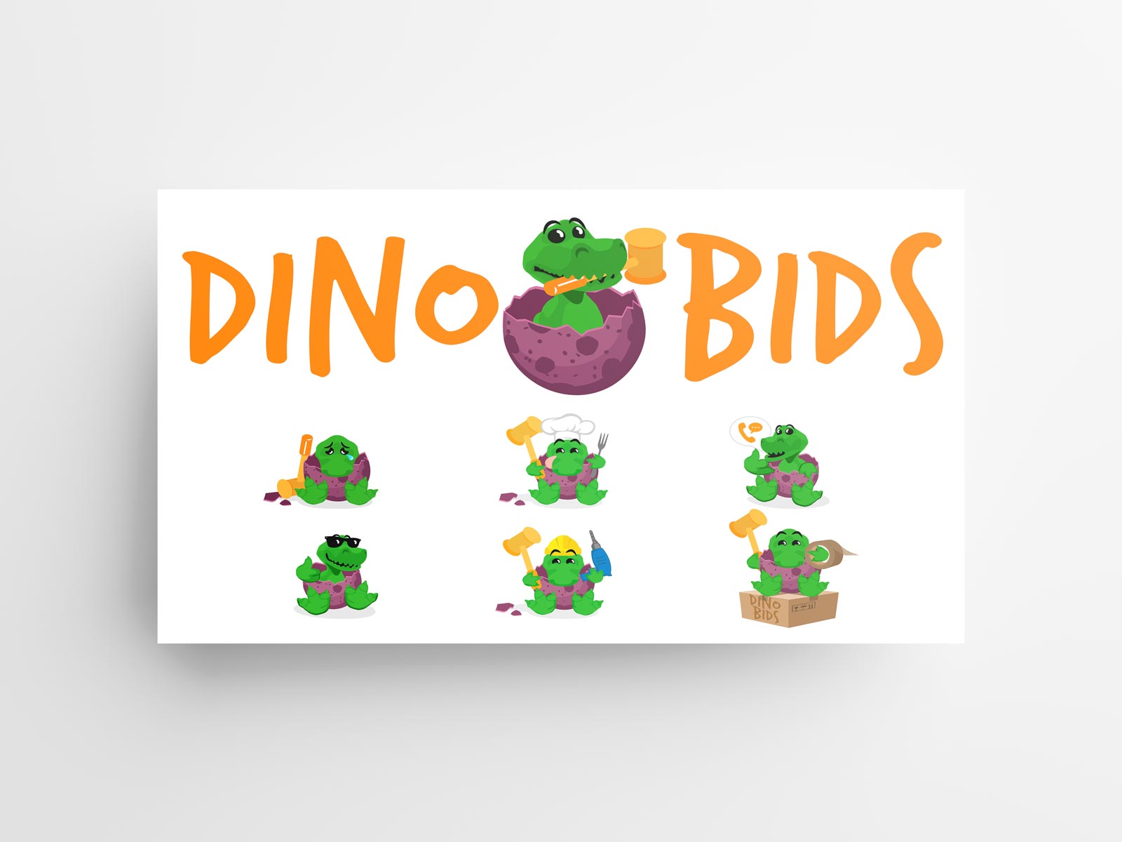Logo designs for DinoBids dino